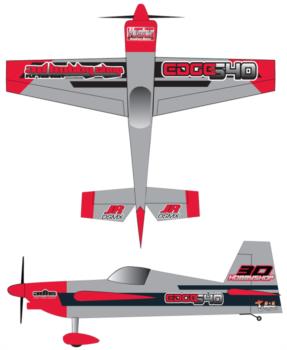 3DHobbyShop Edge 540 Silver 2 Graphic Package